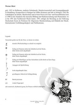 Drei Blätter an einem Baum im Wind (4 Gitarren) von Werner Rizzi 