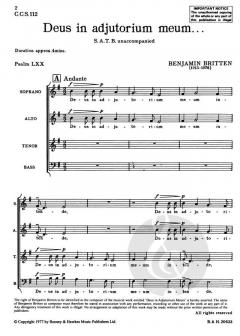 Deus in adjutorium meum... (Benjamin Britten) 