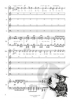 Nimmersatte Liebe für Alt, gem. Chor SATB und Klavier (Hugo Wolf) 