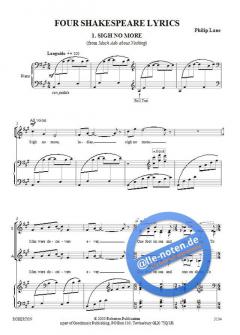 Four Shakespeare Lyrics (Philip Lane) 