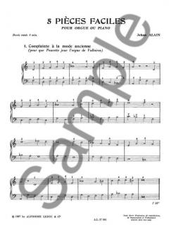 5 Pieces Faciles von Jehan Alain 