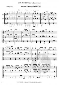 Carnavalito, Air Sud-Americain pour 3 Guitares von Adrian Cobo 