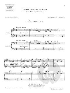 5 Bagatelles von Georges Auric für Klavier vierhändig im Alle Noten Shop kaufen