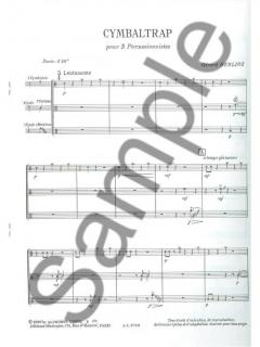 Gerard Berlioz: Cymbaltrap für 3 Percussionisten im Alle Noten Shop kaufen