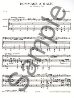 Hommage A Bach von Eugene Bozza für Posaune und Klavier im Alle Noten Shop kaufen