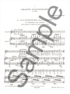 Chants D Auvergne von Joseph Canteloube 