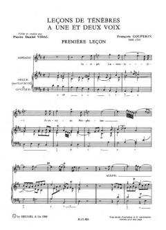 Lecons de Tenebres 1 ou 2 Voix (François Couperin) 