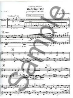 Stagesquisse pour Vibraphone et Marimba von Jacques Delecluse 