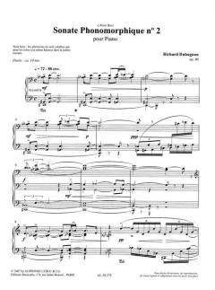 Sonate Phonomorphique No. 2, Op. 40 von Richard Dubugnon 