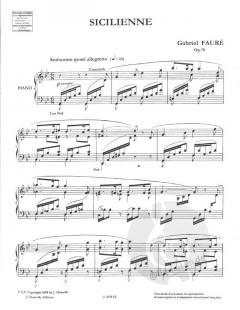 Sicilienne Op. 78 von Gabriel Fauré für Klavier im Alle Noten Shop kaufen - HA9173