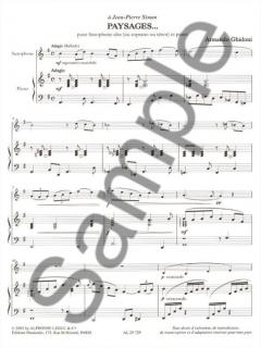 Paysages... (Cycle 1) Pour Saxophone Alto, Soprano Ou Tenor et Piano von Ghidonio 
