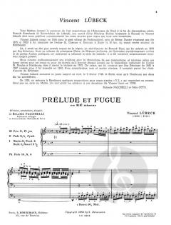 Prelude et Fugue en Re Mineur von Lubeck 