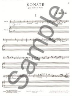 Sonate von Bohuslav Martinu für Violine und Klavier im Alle Noten Shop kaufen