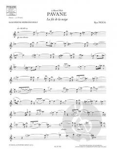 Pavane, La fee De La Neige (10') (7e) Pour Saxophone Soprano Solo 