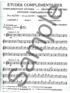 Etudes Complementaires Vol. 1 Flute Trav. Traversiere von Pierre Paubon 