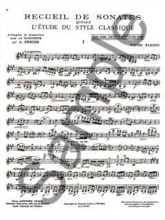 Recueil De Sonates Vol.1 Clarinette 