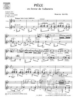 Piece en Forme de Habanera von Maurice Ravel 