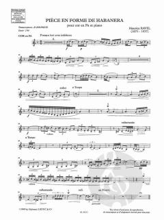 Pieces En Forme de Habanera pour Cor En Fa von Maurice Ravel für Horn und Klavier