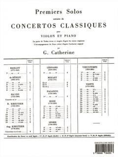 Premiers Solos Concertos - Classiques: No. 4 von Pierre Rode für Violine und Klavier im Alle Noten Shop kaufen