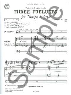 3 Preludes von Robert Starer für Trompete und Orgel im Alle Noten Shop kaufen