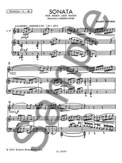 Horn Sonata von Halsey Stevens für Horn und Klavier