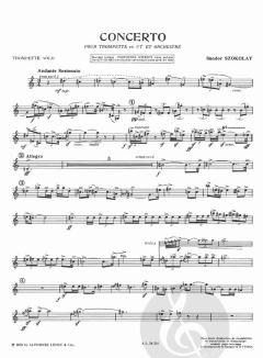 Concerto (Trompette et Orchestre) von Sandor Szokolay für Trompete und Klavier im Alle Noten Shop kaufen