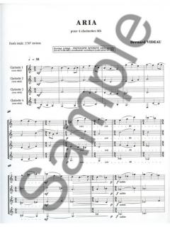 Videau Carboulet Aria Arabesque 4 Clarinets 