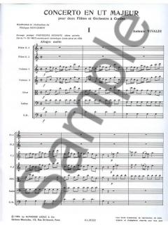Concerto Ut Majeur (Pour 2 Fl. et Orchestre a Cordes) Partition von Antonio Vivaldi 