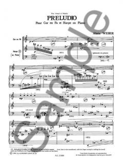 Alain Weber: Preludio für Horn und Klavier bei alle-noten.de