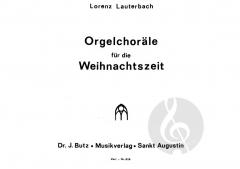 Neun Orgelchoräle für die Weihnachtszeit von Lorenz Lauterbach im Alle Noten Shop kaufen