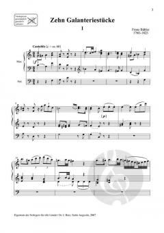 Zehn Galanteriestücke von Franz Bühler 