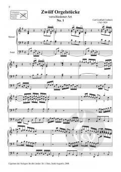 Zwölf Orgelstücke verschiedener Art von Carl Gottlieb Umbreit im Alle Noten Shop kaufen