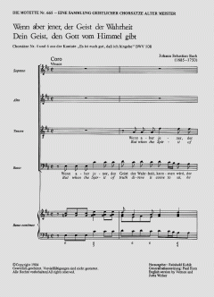 Wenn aber jener; Dein Geist (J.S. Bach) 