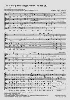 Die richtig für sich gewandelt I; Gott ist getreu (Gottfried August Homilius) 