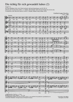 Wünschet Jerusalem; Die richtig für sich (Gottfried August Homilius) 