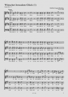 Wünschet Jerusalem; Die richtig für sich (Gottfried August Homilius) 