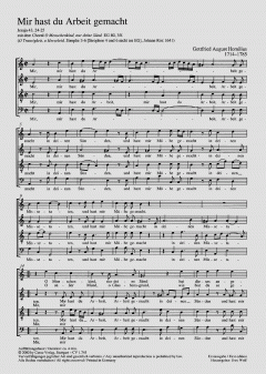 Mir hast du Arbeit gemacht; Mein Jesu stirbt (Gottfried August Homilius) 