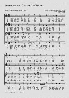 Stimmt unserm Gott ein Loblied an 