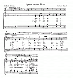 Der Mond ist aufgegangen; Müde bin ich; Spiele, kleine Flöte (Gerhard Trubel) 