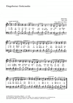 Eingeborner Gottessohn; Hört, eine helle Stimme; Geht nun müd der Tag (Alfred Stier) 