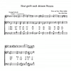 Dass ich wieder fröhlich preise; Heut greift nach deinem Herzen (Alfred Stier) 