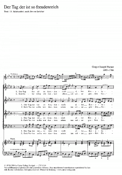 Der Tag, der ist so freudenreich 