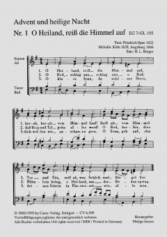 Zehn Chorsätze: Advent und heilige Nacht 