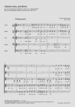Anima mia; Che se tu (Claudio Monteverdi) 