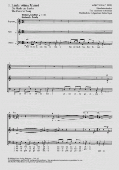 Tormis: 13 estnische lyrische Volkslieder 