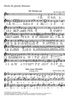 Acht Chorsätze für Kinderchor 
