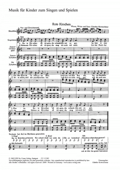 Sechs Chorsätze für Kinderchor 