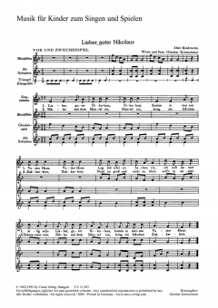 Vier Chorsätze für Kinderchor 