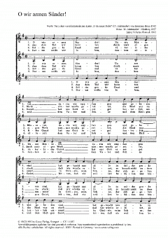 O wir armen Sünder 