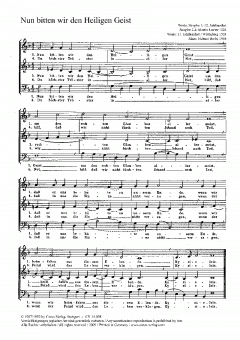Poser: Komm, Heiliger Geist- Barbe: Nun bitten wir 